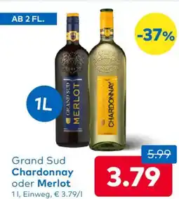 T&G Grand Sud Chardonnay oder Merlot Angebot