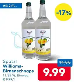 T&G Spatzl Williams- Birnenschnaps Angebot