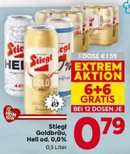 Billa Stiegl Goldbräu, Hell od. 0,0% Angebot