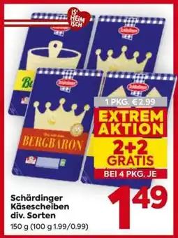 Billa Schärdinger Käsescheiben div. Sorten Angebot