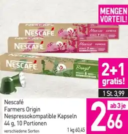 Sutterlüty Nescafé Farmers Origin Nespressokompatible Kapseln Angebot