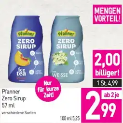 Sutterlüty Pfanner zero sirup Angebot