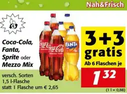 Nah&Frisch Coca cola fanta sprite oder mezzo mix Angebot