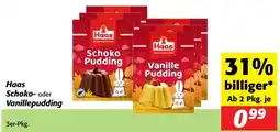 Nah&Frisch Haas Schoko oder Vanillepudding Angebot