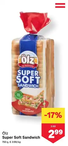 MPreis Super Soft Sandwich Angebot