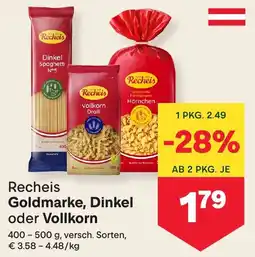 MPreis Recheis Goldmarke, Dinkel oder Vollkorn Angebot