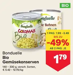 MPreis Bonduelle Bio Gemüsekonserven Angebot