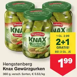 MPreis Hengstenberg Knax Gewürzgurken Angebot