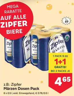 MPreis Z.B.: Zipfer Märzen Dosen Pack Angebot