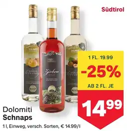 MPreis Dolomiti Schnaps Angebot