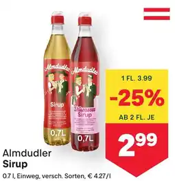 MPreis Almdudler Sirup Angebot