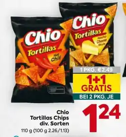 Billa Chio Tortillas Chips div. Sorten Angebot