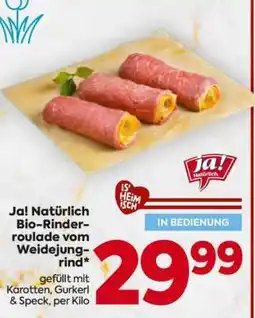 Billa Ja! Natürlich Bio-Rinderroulade vom Weidejungrind Angebot