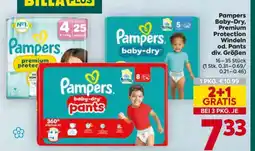 Billa Pampers Baby-Dry, Premium Protection Windeln od. Pants div. Größen Angebot