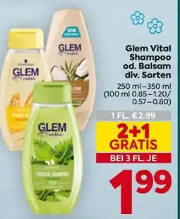 Billa Glem Vital Shampoo od. Balsam div. Sorten Angebot