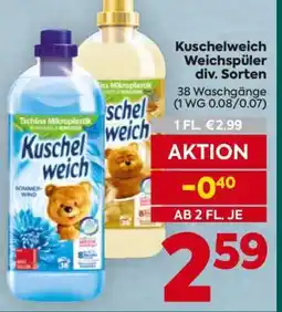 Billa Kuschelweich Weichspüler div. Sorten Angebot