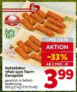 Billa Hofstädter Fair zum Tier! Čevapčiči Angebot