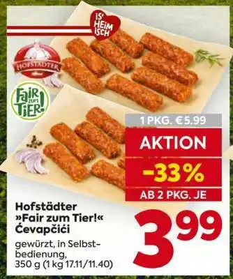 Billa Hofstädter Fair zum Tier! Čevapčiči Angebot