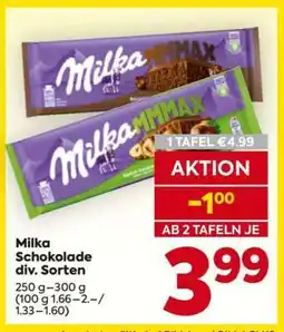 Billa Milka Schokolade div. Sorten Angebot
