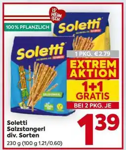 Billa Soletti Salzstangerl div. Sorten Angebot