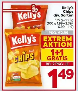 Billa Kelly's Chips div. Sorten Angebot