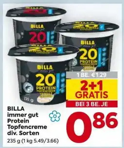 Billa BILLA immer gut Protein Topfencreme div. Sorten Angebot