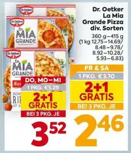 Billa Dr. Oetker La Mia Grande Pizza div. Sorten Angebot