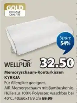 JYSK Memoryschaum Konturkissen KYRKJA Angebot