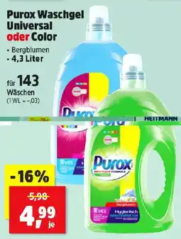 Thomas Philipps Purox Waschgel Universal oder Color Angebot