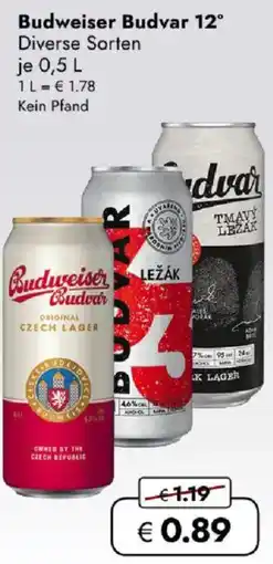 Travel FREE Budweiser Budvar 12° Angebot