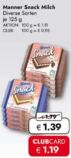 Travel FREE Manner Snack Milch Angebot