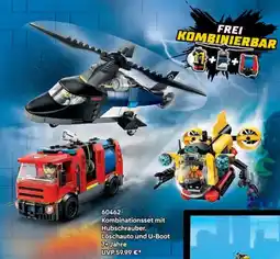 Lego Kombinationsset mit Hubschrauber, Löschauto und U-Boot Angebot