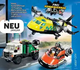 Lego Kombinationsset mit Flugzeug, Wartungsfahrzeug und Luftkissenboot Angebot