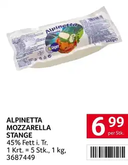 Transgourmet Alpinetta mozzarella stange Angebot