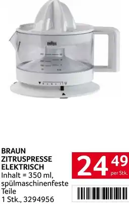 Transgourmet Braun zitruspresse elektrisch Angebot
