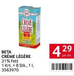 Transgourmet Beta créme légére Angebot