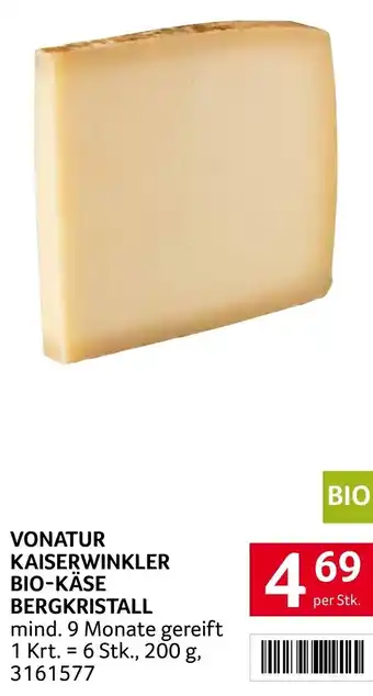 Transgourmet Vonatur kaiserwinkler bio-käse bergkristall Angebot