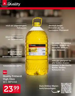 Transgourmet Quality Frittieröl High Oleic Angebot