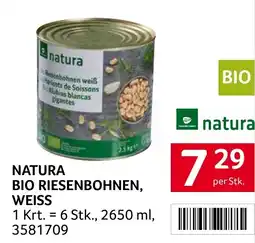 Transgourmet Natura bio riesenbohnen, weiss Angebot