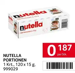Transgourmet Nutella portionen Angebot