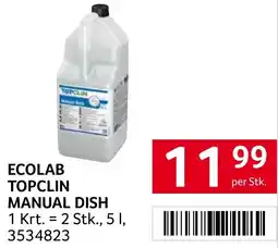 Transgourmet Ecolab topclin manual dish Angebot