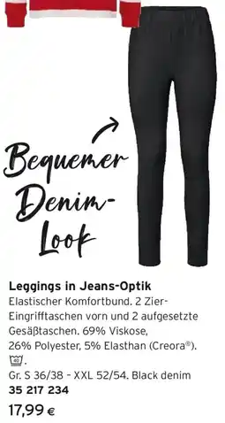 Tchibo Eduscho Leggings in Jeans-Optik Angebot