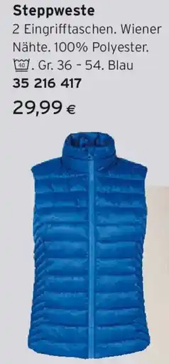 Tchibo Eduscho Steppweste Angebot