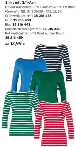 Tchibo Eduscho Shirt mit 3/4-Arm Angebot