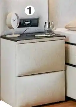 Polstermöbel Fischer nachttisch mit steckdosen system usb und led lampen Angebot