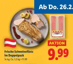 Lidl Schweinefilets im Doppelpack Angebot