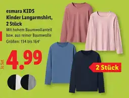 Lidl Kinder Langarmshirt, 2 Stück Angebot