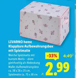 Lidl Klappbare Aufbewahrungsbox mit Spielmatte Angebot