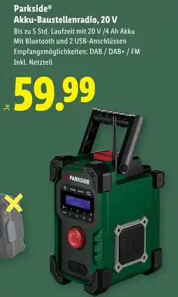 Lidl Akku-Baustellenradio, Angebot