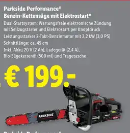 Lidl Benzin-Kettensäge mit Elektrostart Angebot